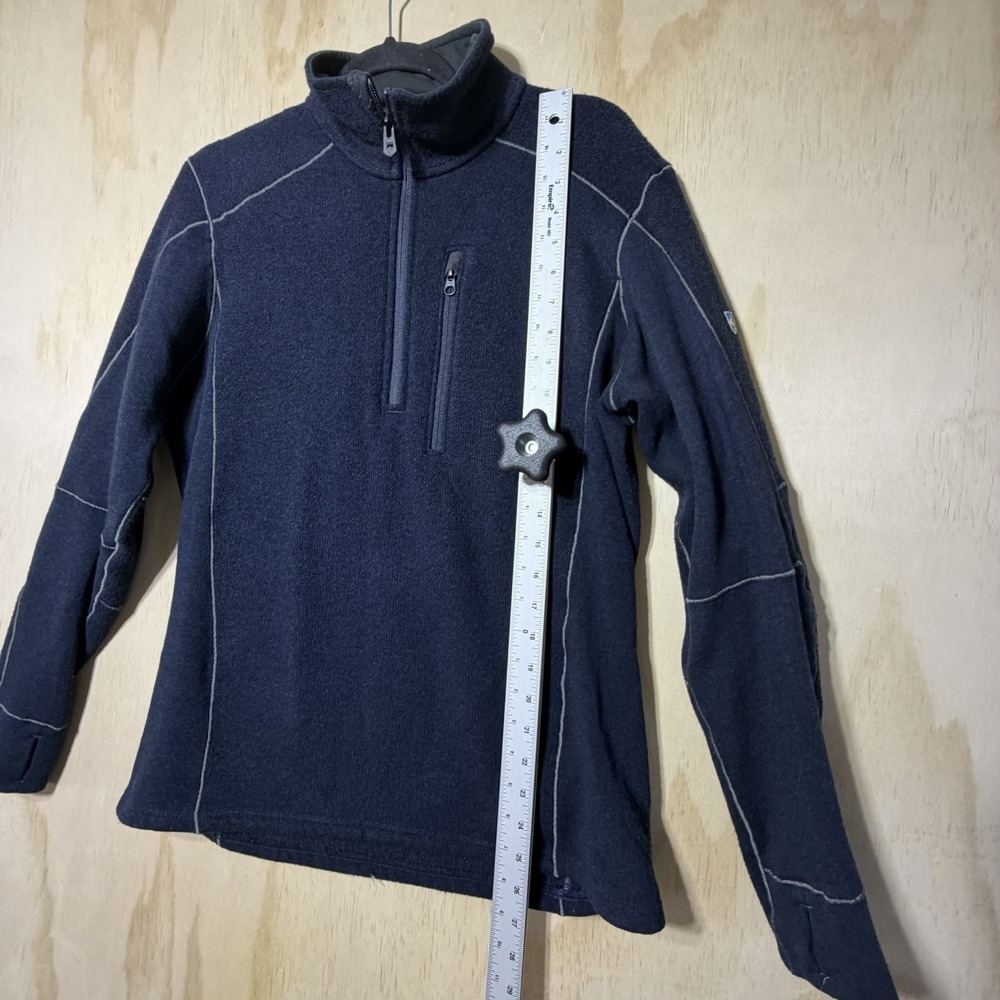 Kuhl Womens Medium Fleece Pullover 1/4 Zip Navy Outdoor Hiking Jacket - Picture 4 of 11